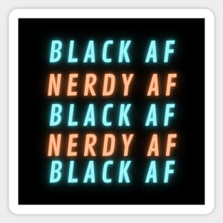 Black and Nerdy Neon (Text Only) Sticker